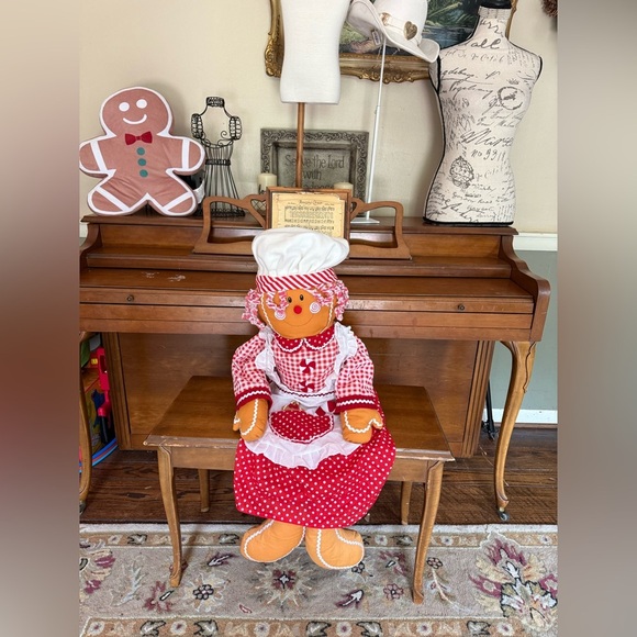 Rare Vintage 4 Feet Tall Gingerbread Man Holiday Decor - Picture 2 of 9
